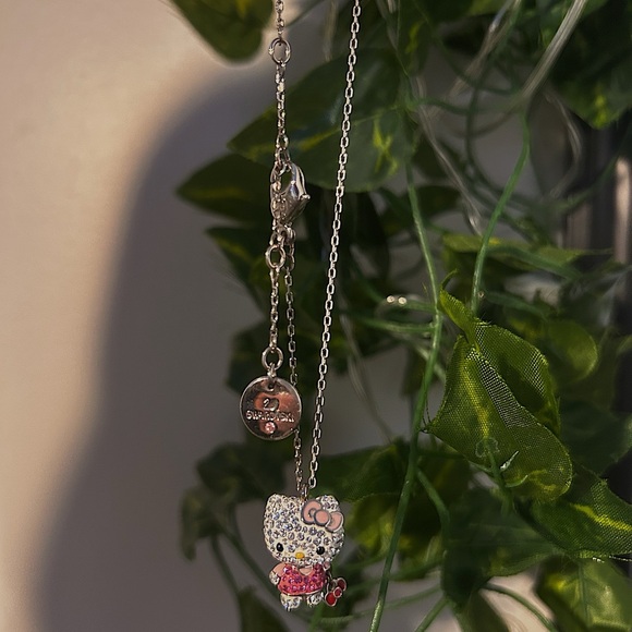 Swarovski Silver and Pink Hello Kitty Necklace - Picture 1 of 2